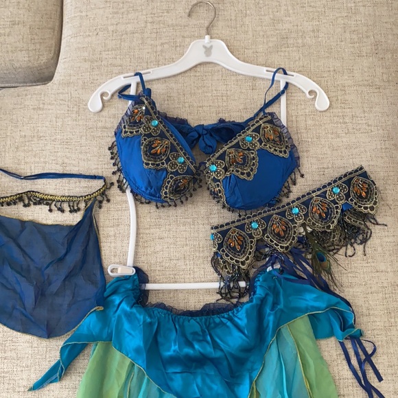 🪞 NEW playboy 5 piece dazzling genie deluxe edition costume match set in multi